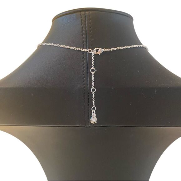 Mixed Metal Charm Pendant Necklace w/ Black Tusk, Quartz & Matte Star. - Picture 4 of 6